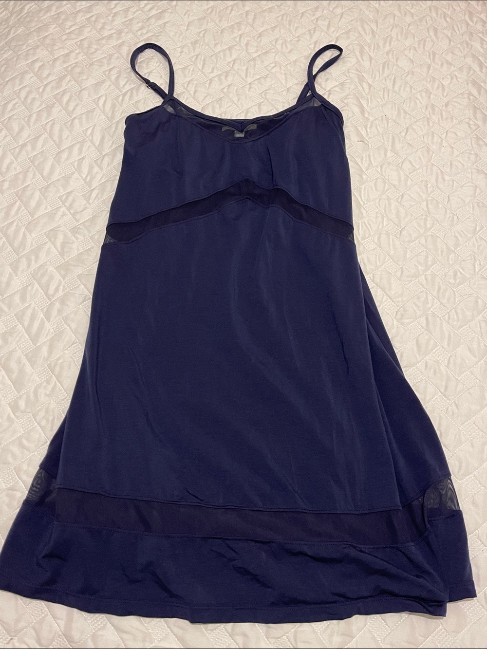 Honeylove Navy Blue Slip Chemise with Adjustable Straps